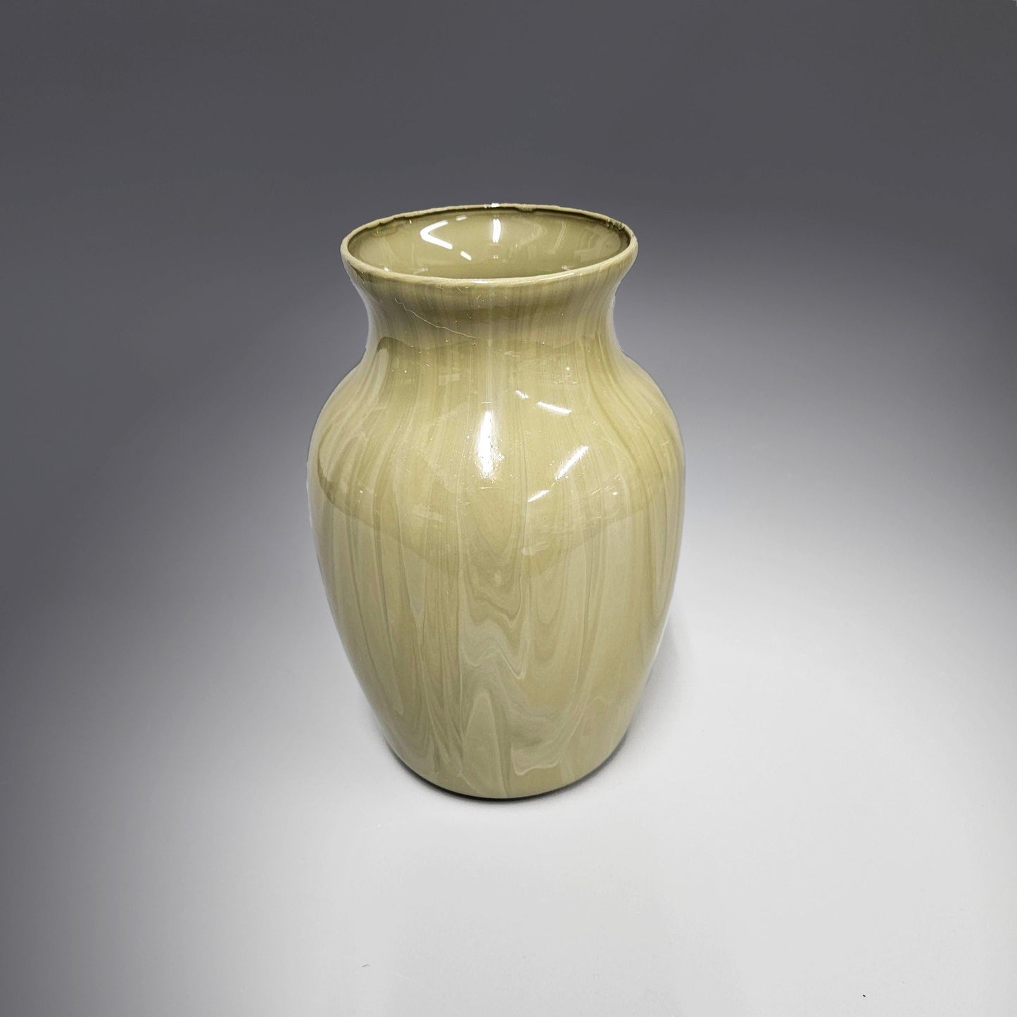 Fluid Art Vase in Beige Tan and Gray | Affordable Unique Décor Gifts
