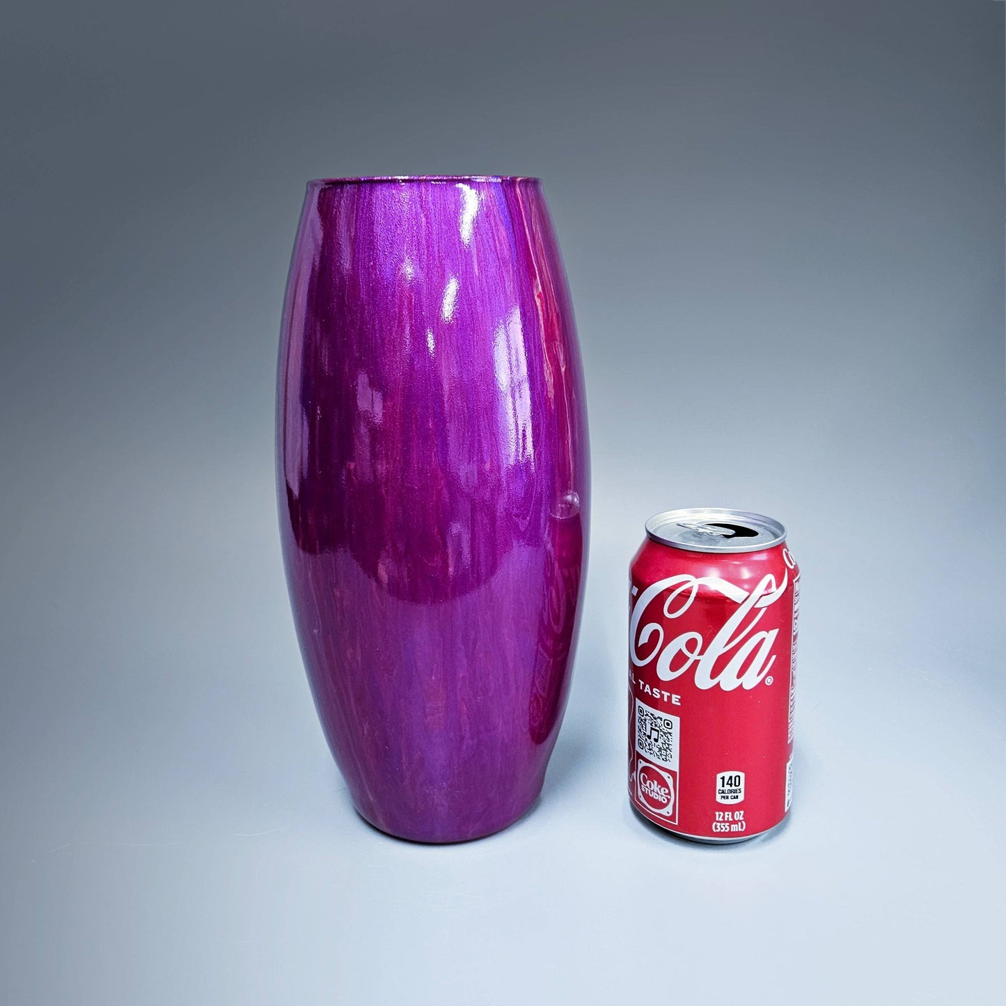 Modern Vase in Purple Fuchsia Gold