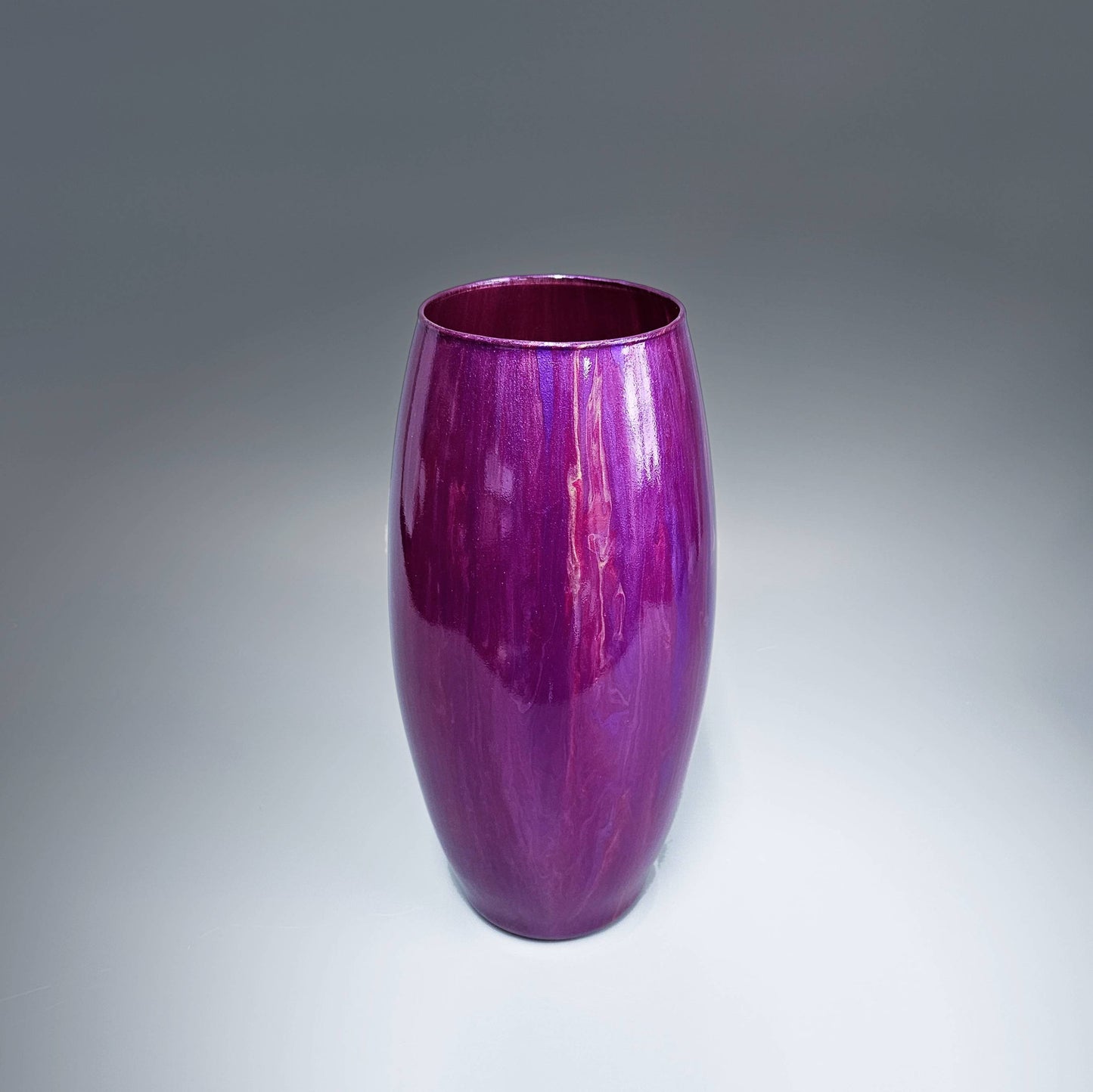 Modern Vase in Purple Fuchsia Gold