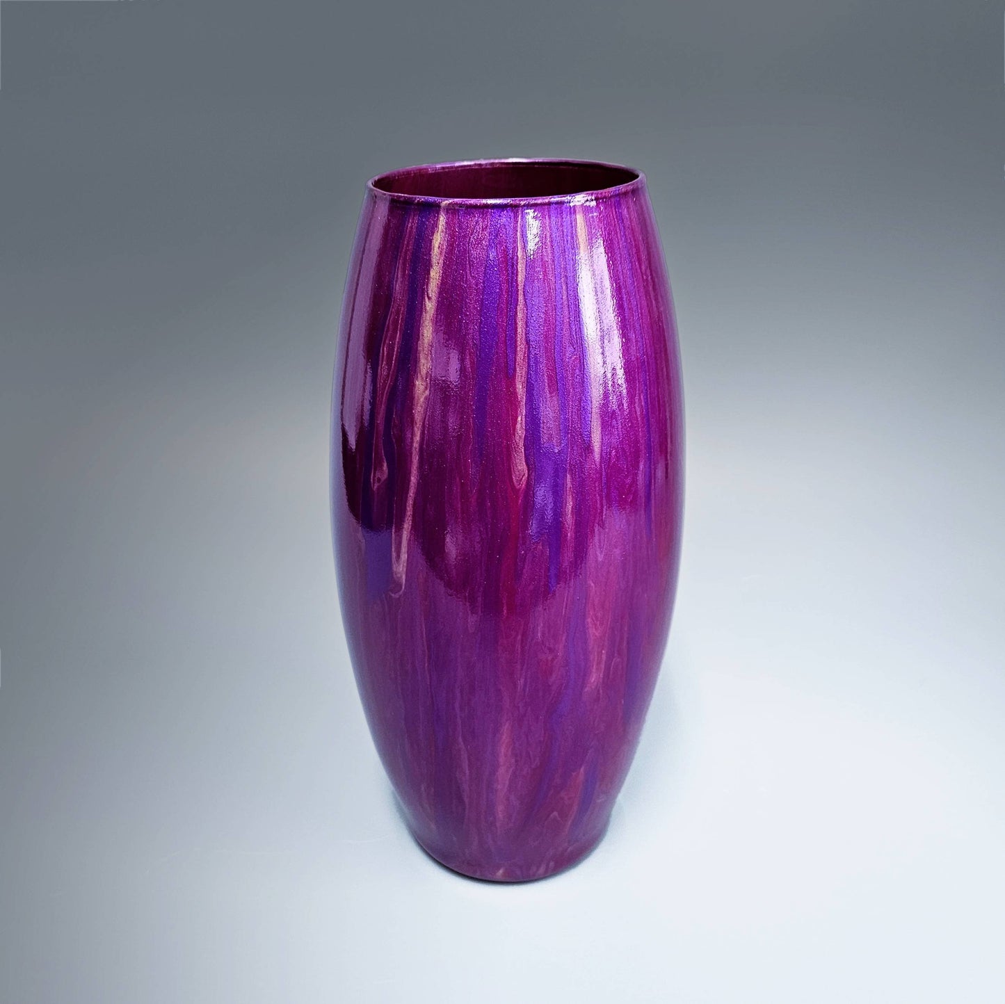 Modern Vase in Purple Fuchsia Gold