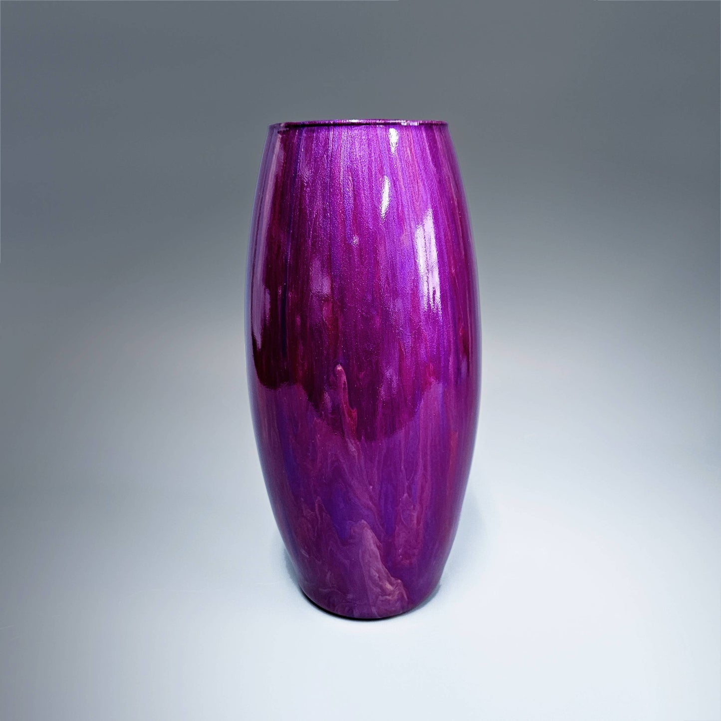 Modern Vase in Purple Fuchsia Gold