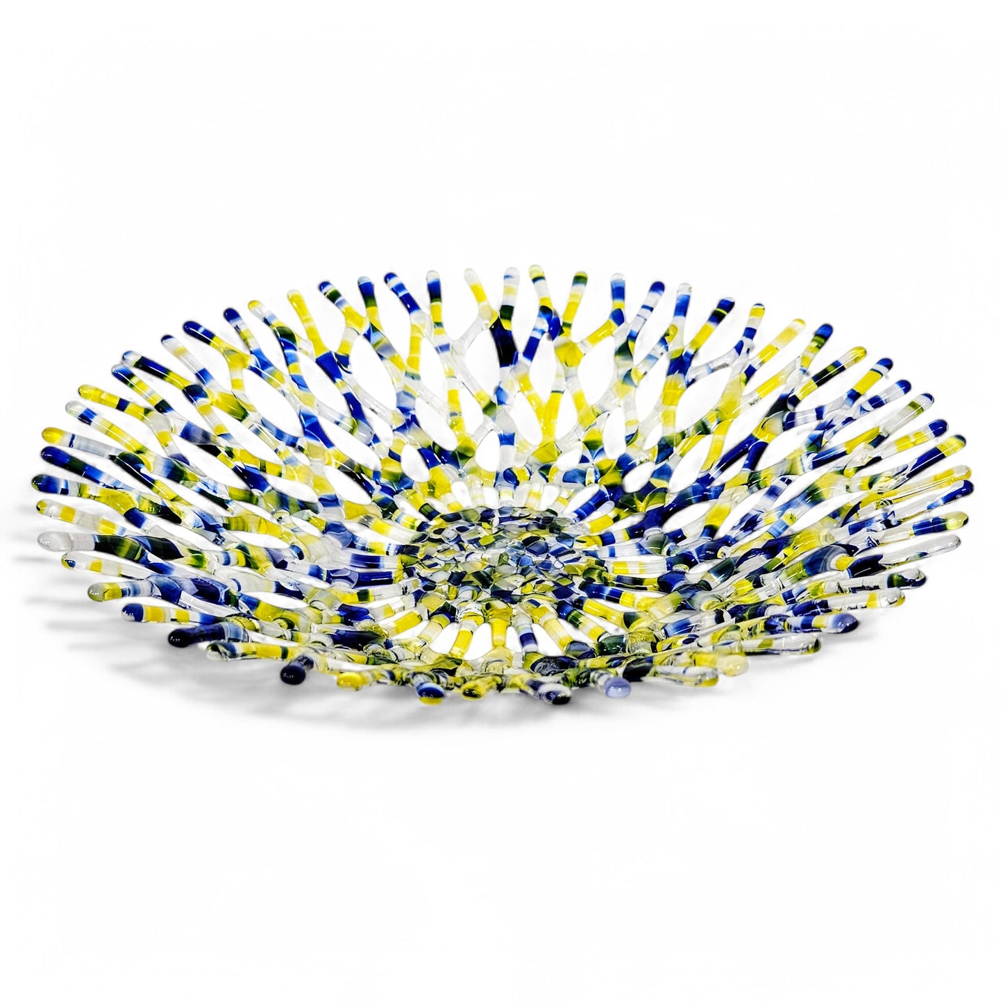 Glass Art Coral Bowl | Beach Themed Table Decor