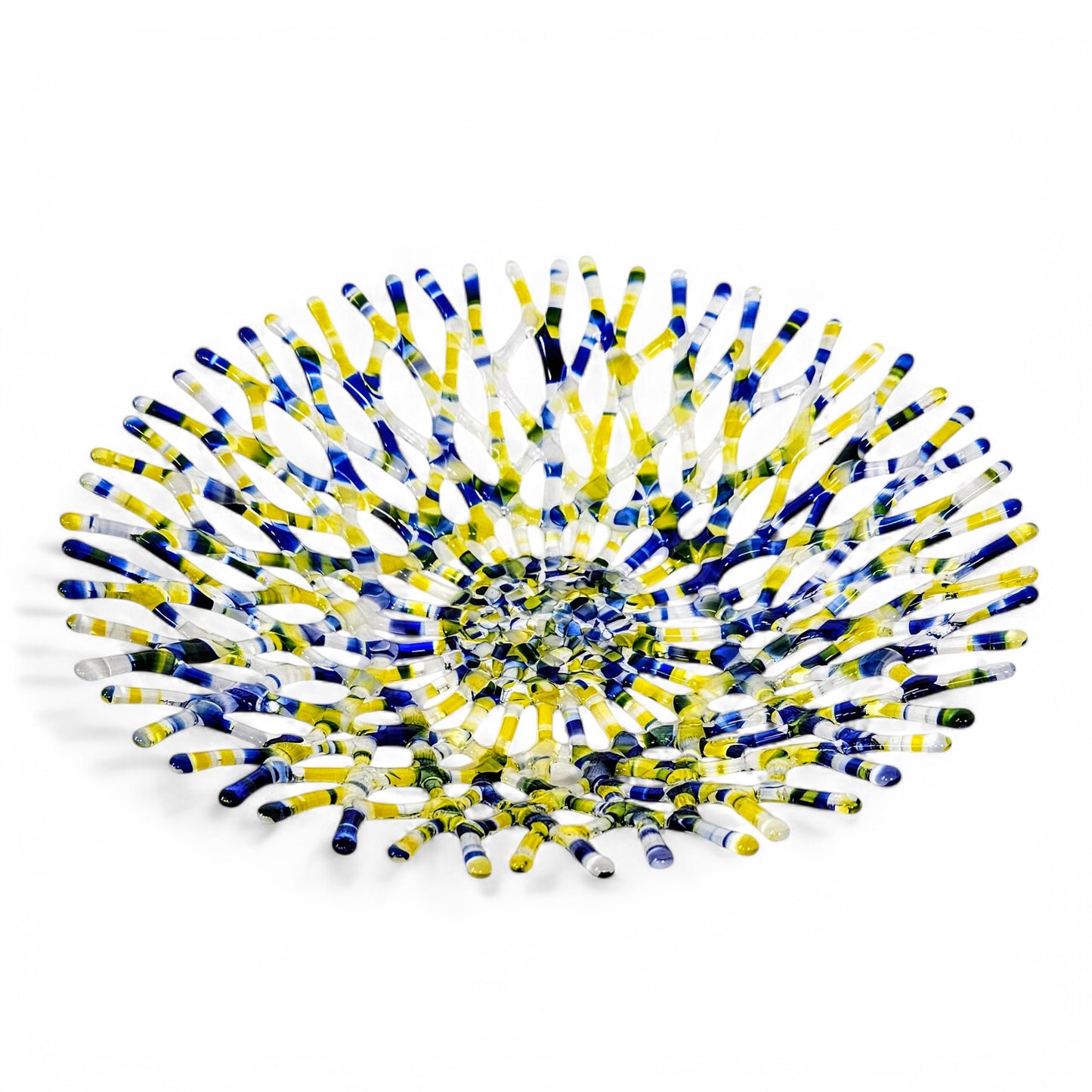 Glass Art Coral Bowl | Beach Themed Table Decor