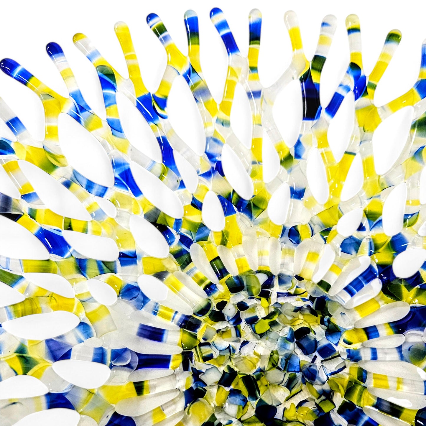 Glass Art Coral Bowl | Beach Themed Table Decor