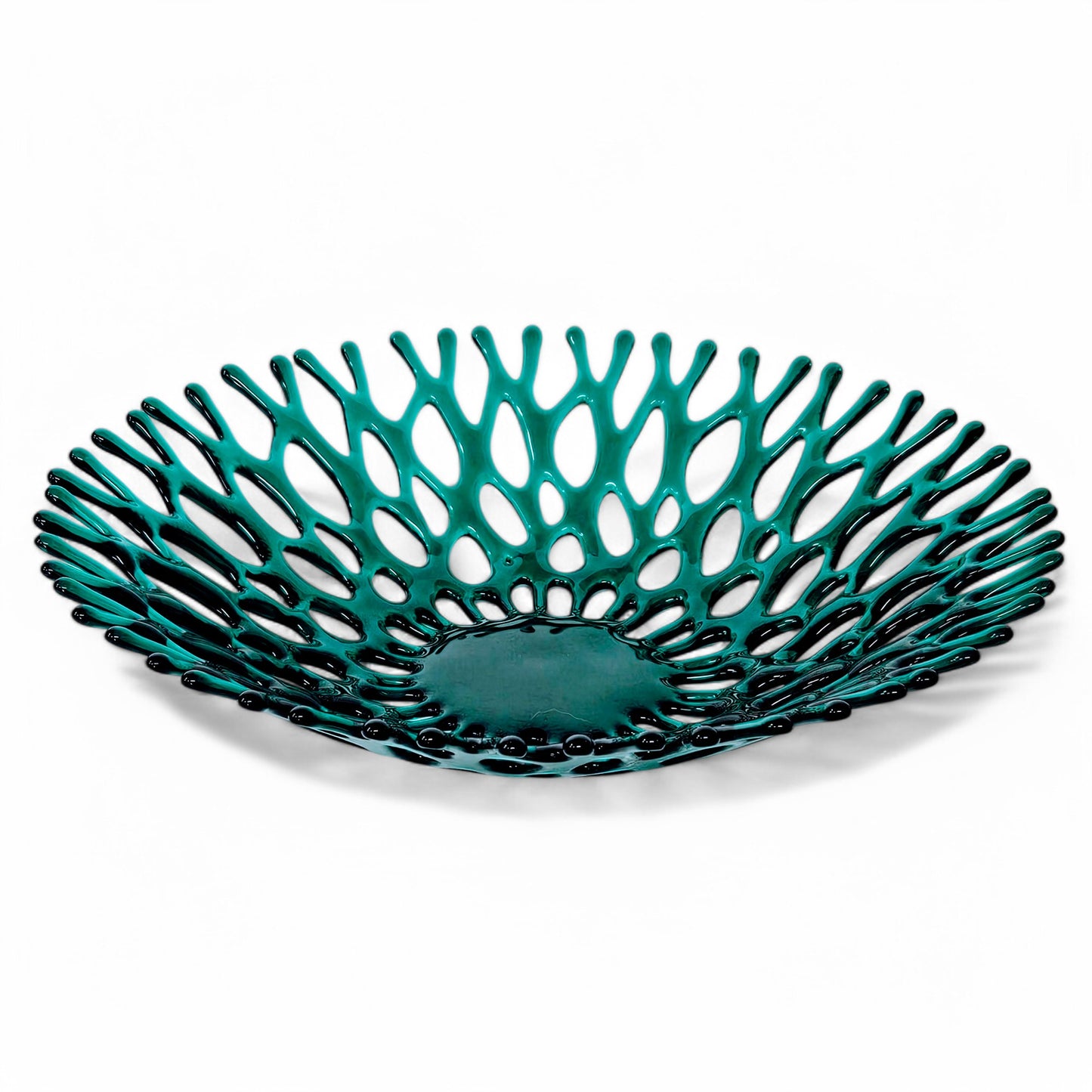 Fused Glass Art Sea Coral Bowl Ocean Life