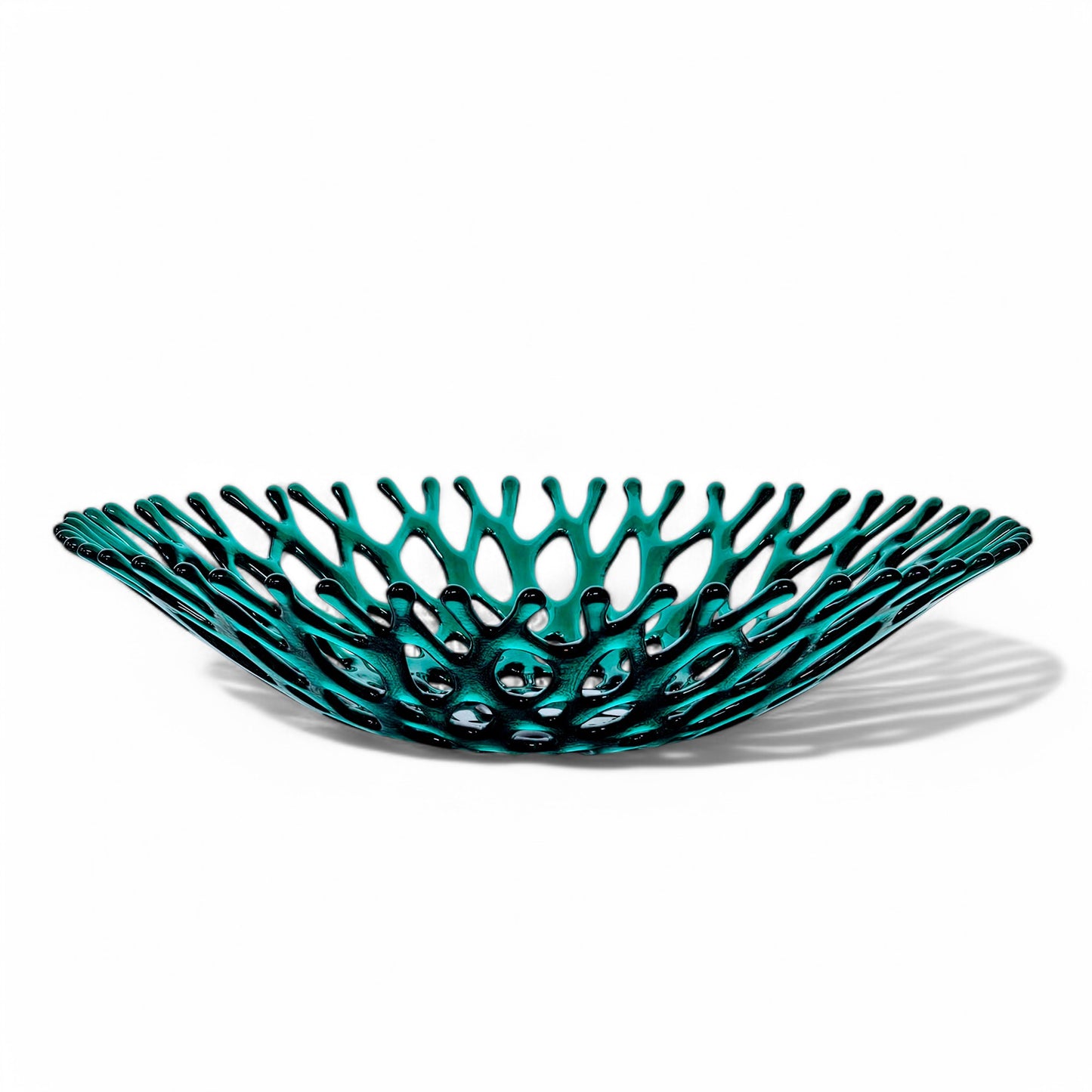 Fused Glass Art Sea Coral Bowl Ocean Life
