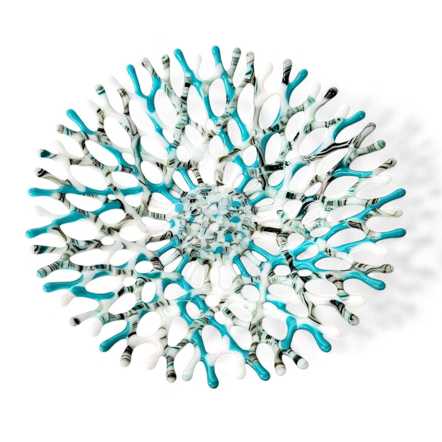 Fused Glass Art Sea Coral Bowl | Ocean Life