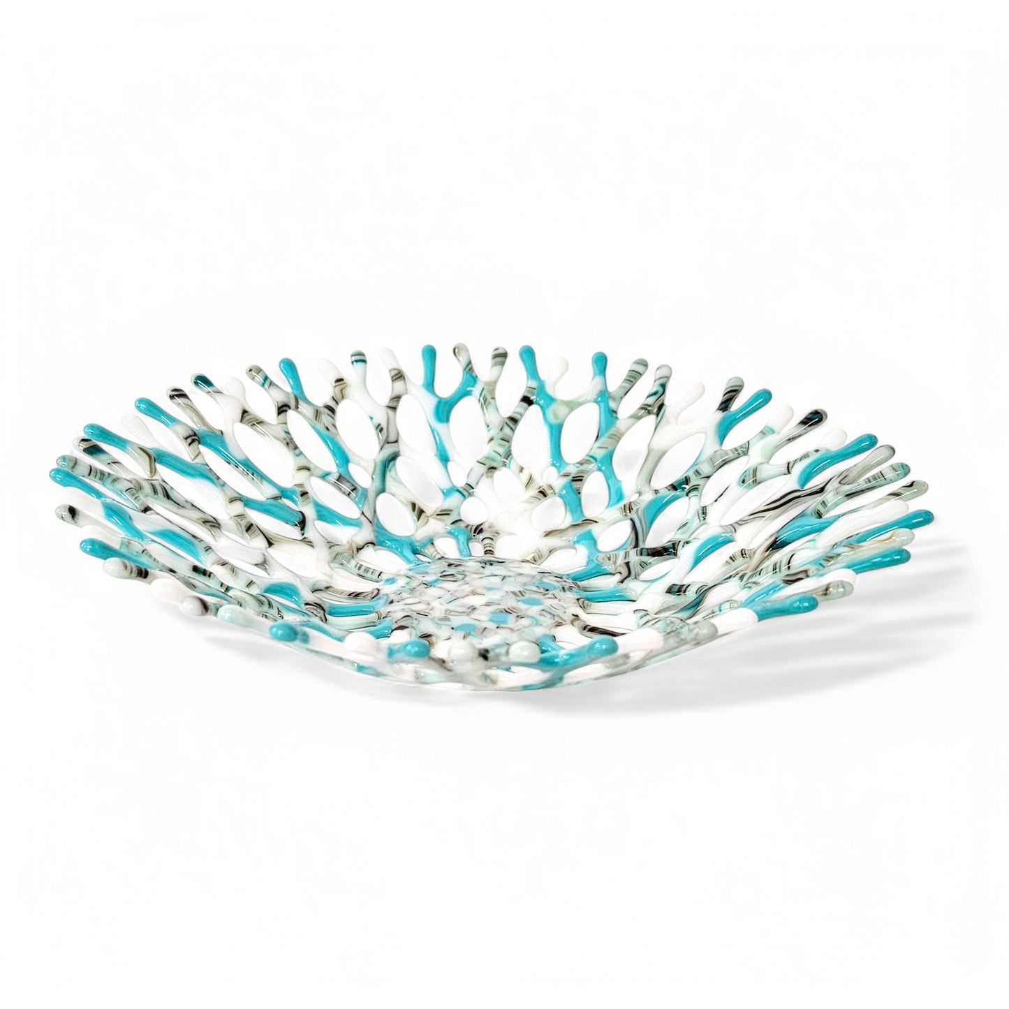 Fused Glass Art Sea Coral Bowl | Ocean Life