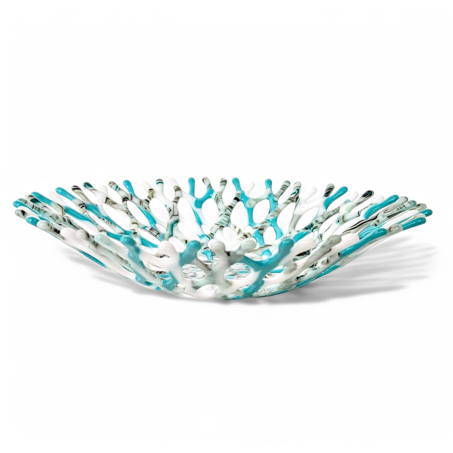 Fused Glass Art Sea Coral Bowl | Ocean Life