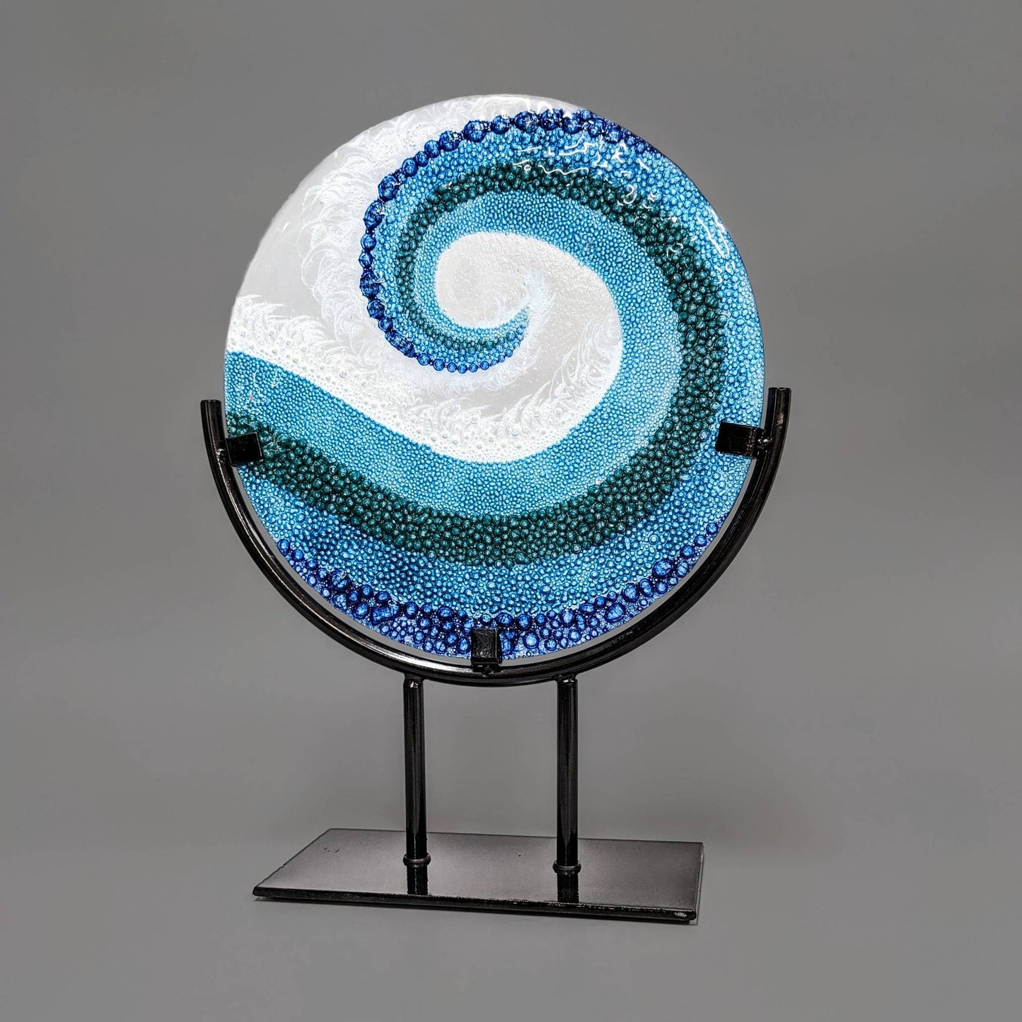 Fused Glass Art Pipeline Ocean Wave Medium