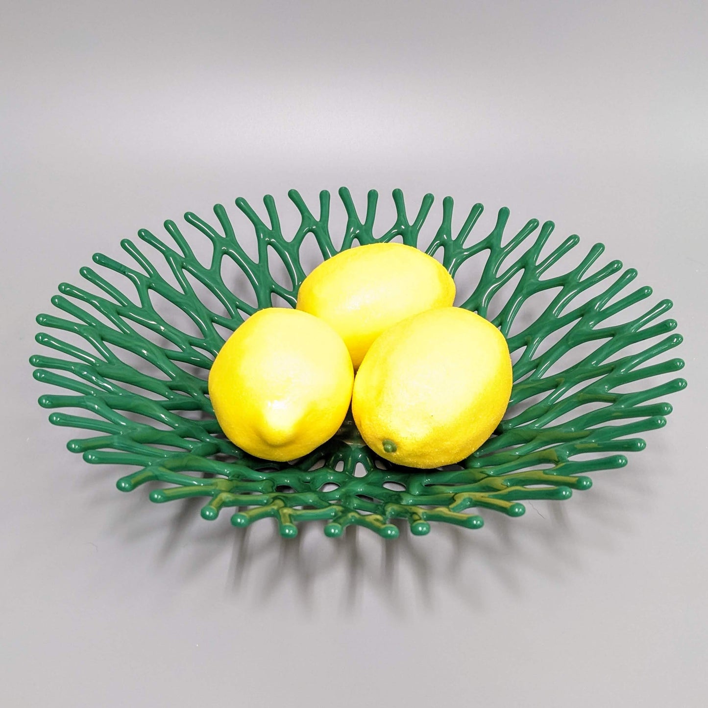 Glass Art Coral Bowl in Jade Green