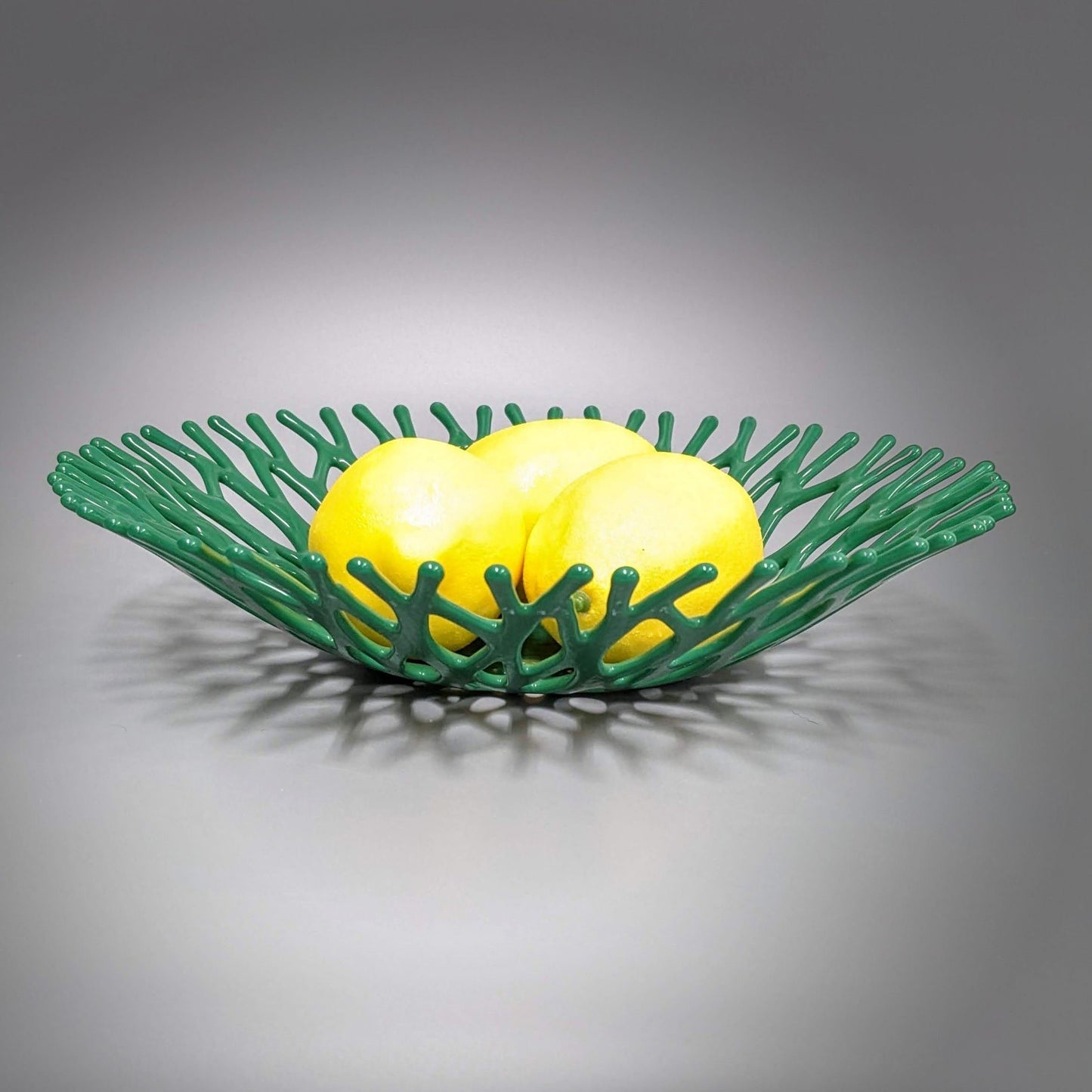 Glass Art Coral Bowl in Jade Green
