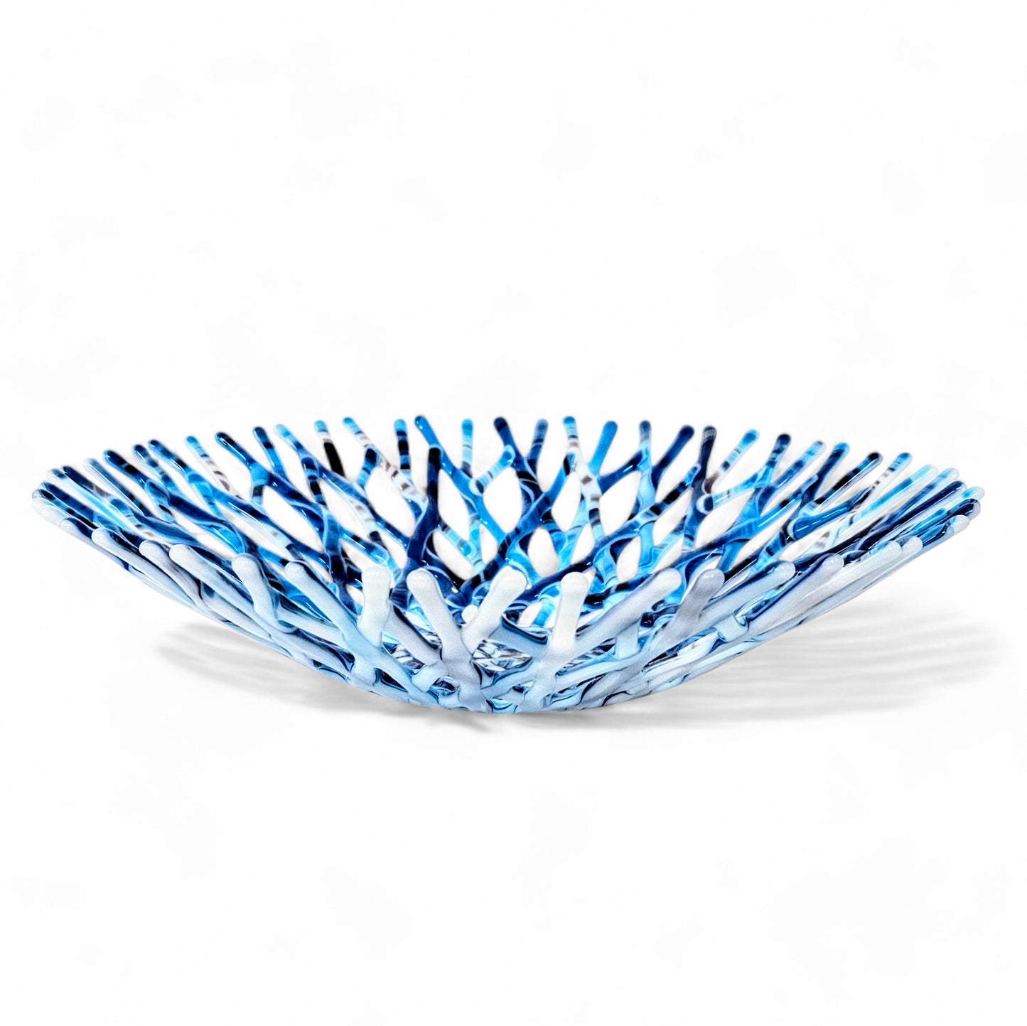 Glass Art Coral Bowl | Beach Themed Kitchen Décor