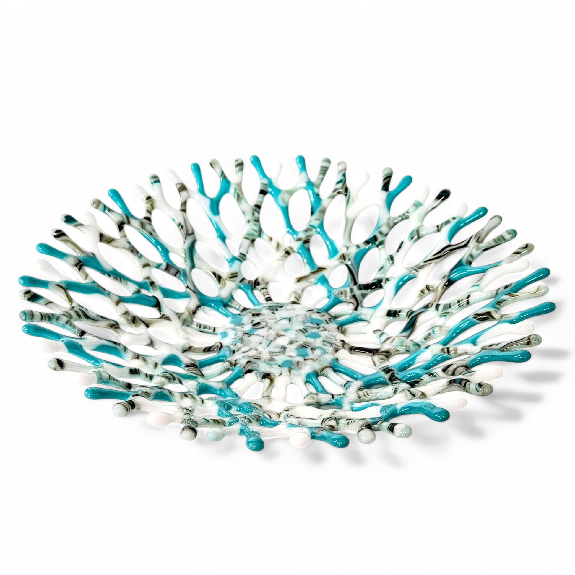 Fused Glass Art Sea Coral Bowl | Ocean Life