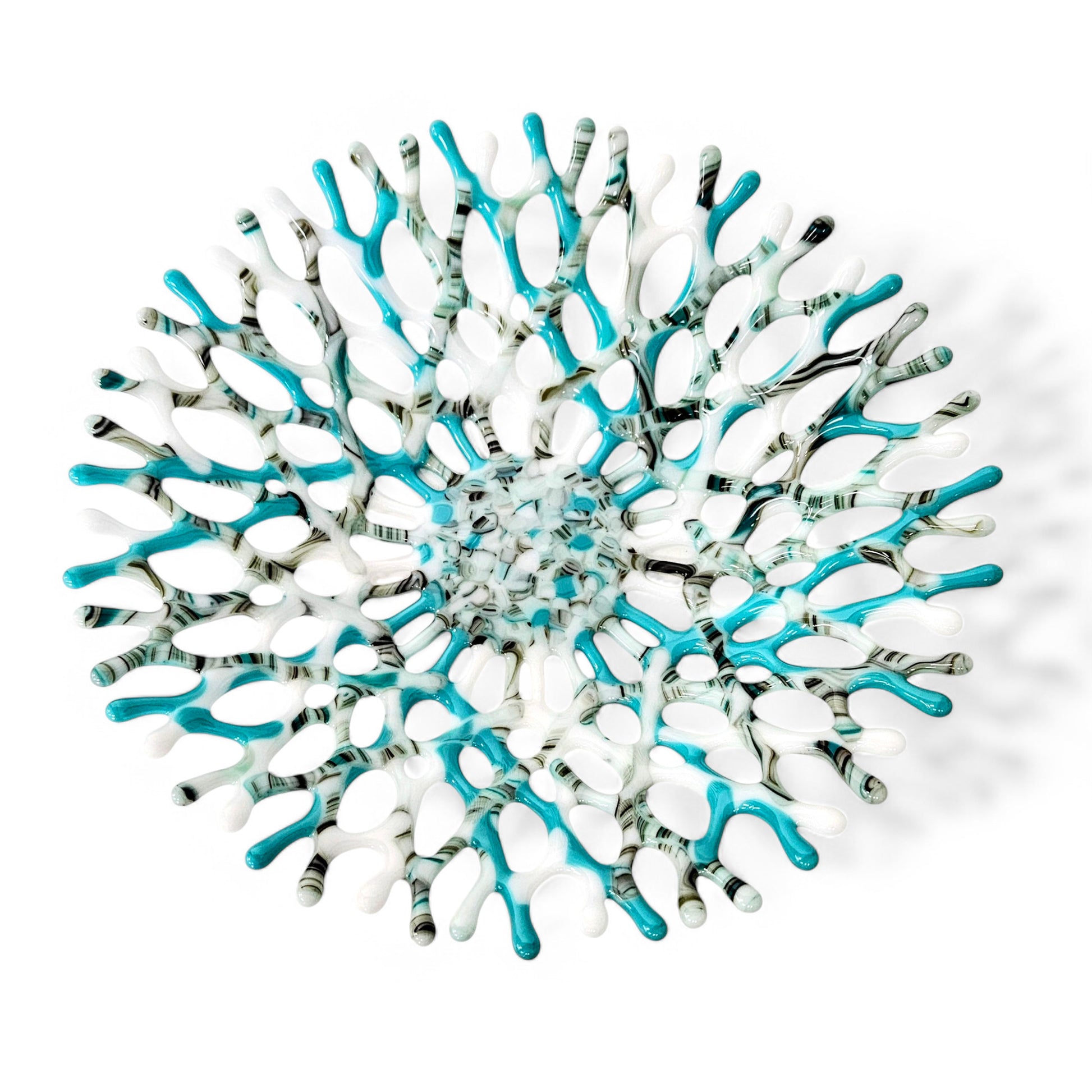 Fused Glass Art Sea Coral Bowl | Ocean Life