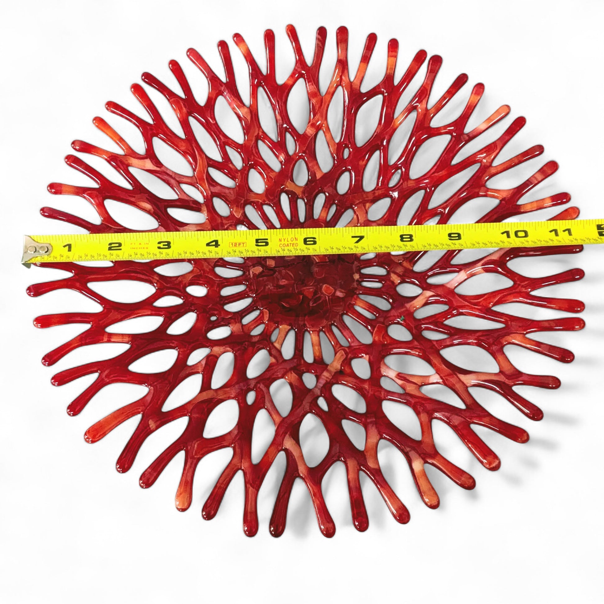 Fiery Sunset Coral Bowl in Red and Orange