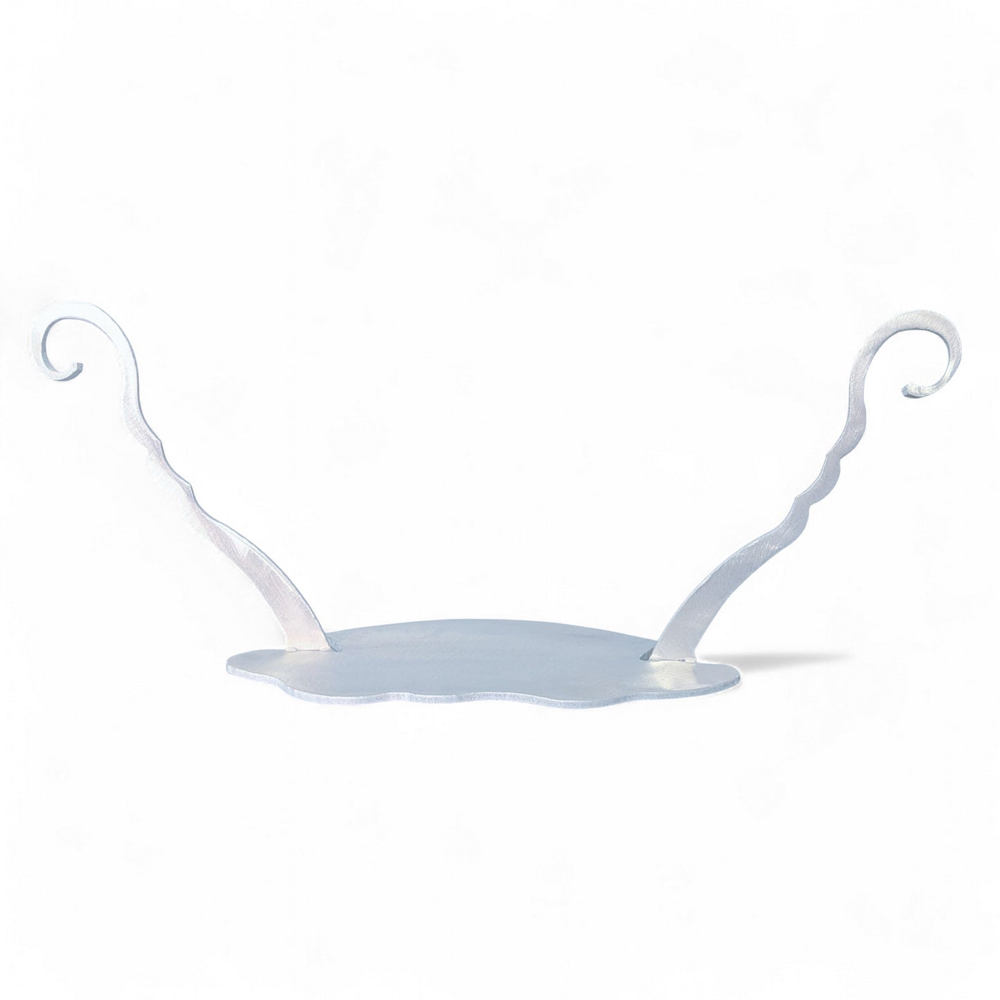 Brushed Aluminum Fused Glass Display Stand Handcrafted in Canada. Ships from US