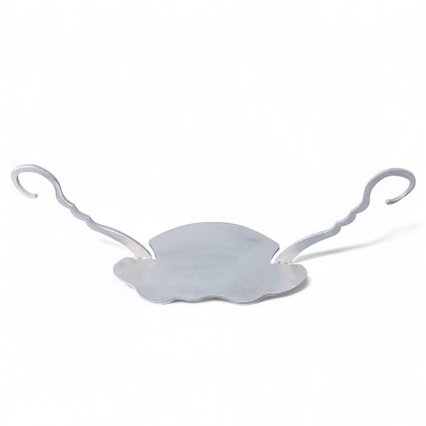 Brushed Aluminum Fused Glass Display Stand Handcrafted in Canada. Ships from US