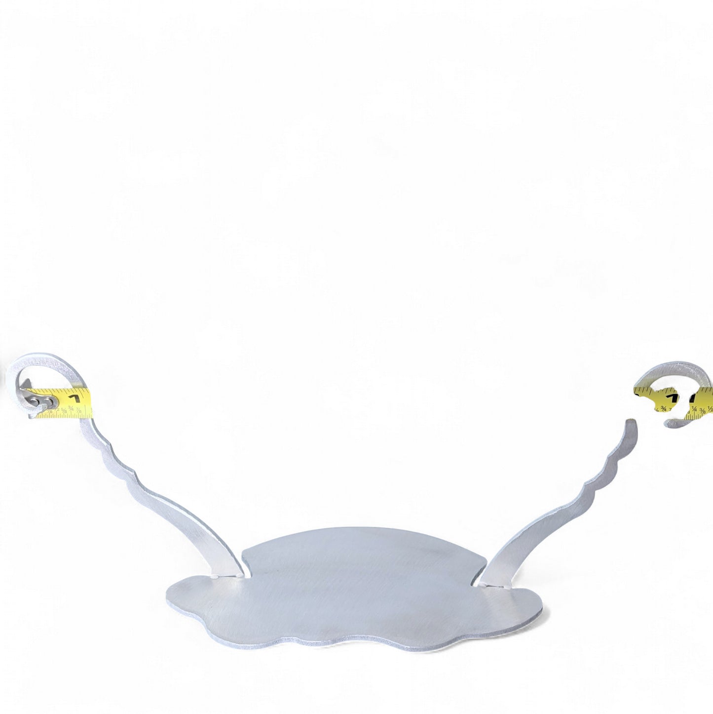 Brushed Aluminum Fused Glass Display Stand Handcrafted in Canada. Ships from US