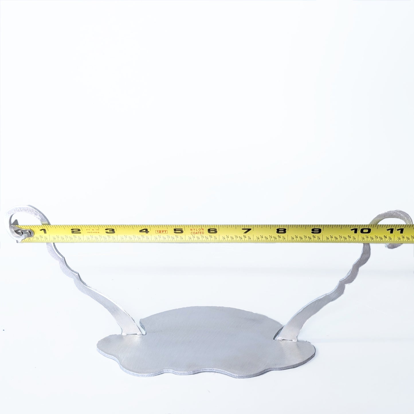 Brushed Aluminum Fused Glass Display Stand Handcrafted in Canada. Ships from US