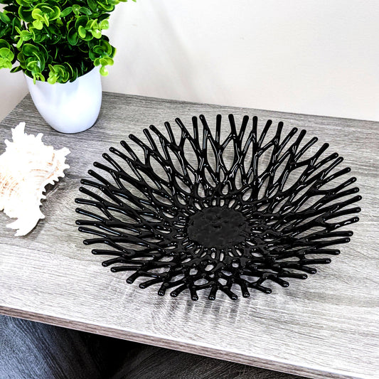 Black Glass Art Coral Bowl | Coastal Living Gifts and Décor
