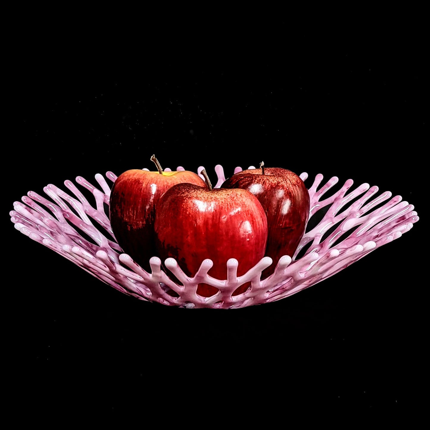 Glass Art Coral Bowl in Pink Mauve Dusty Rose - MADE TO ORDER