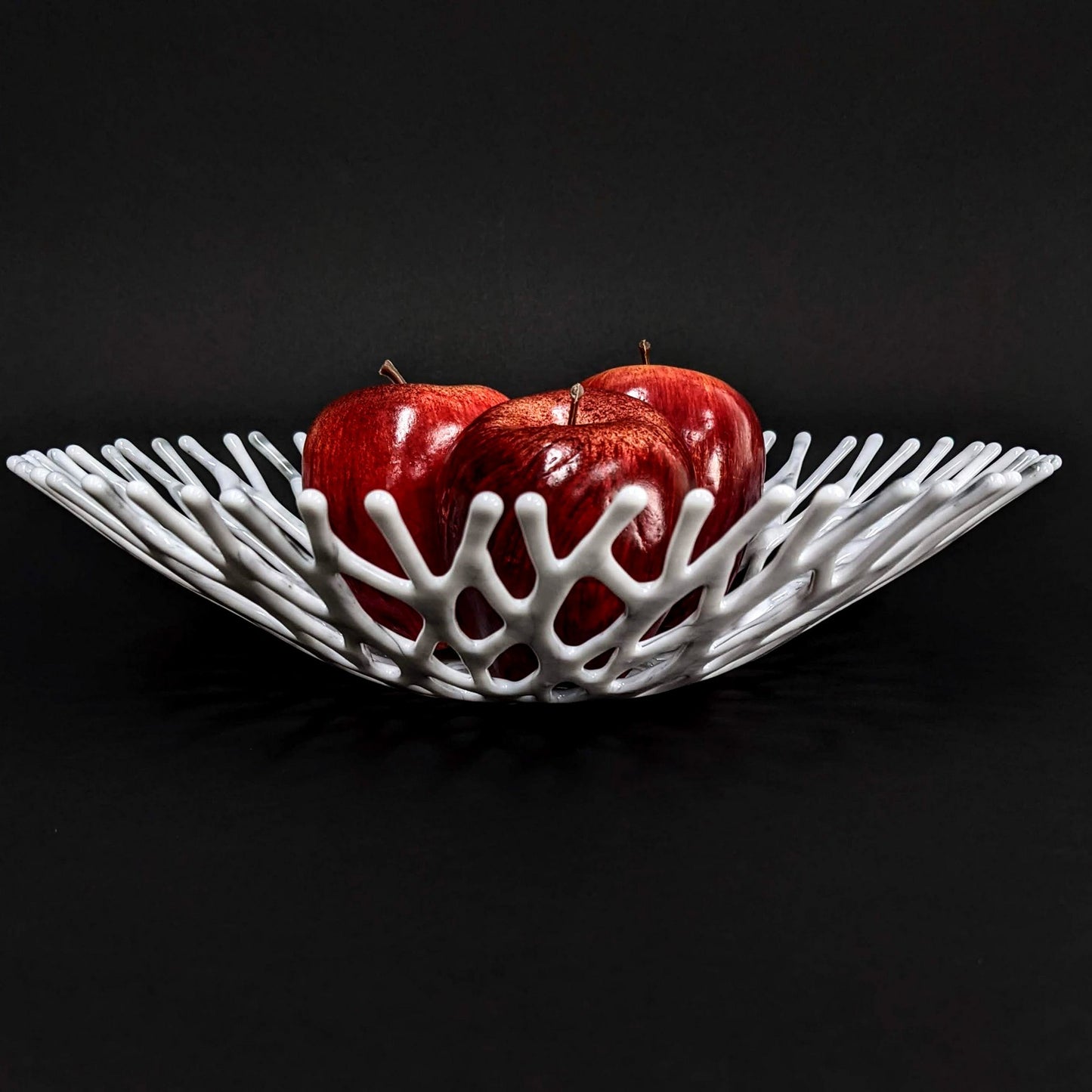 Glass Art Coral Bowl in Storm Gray