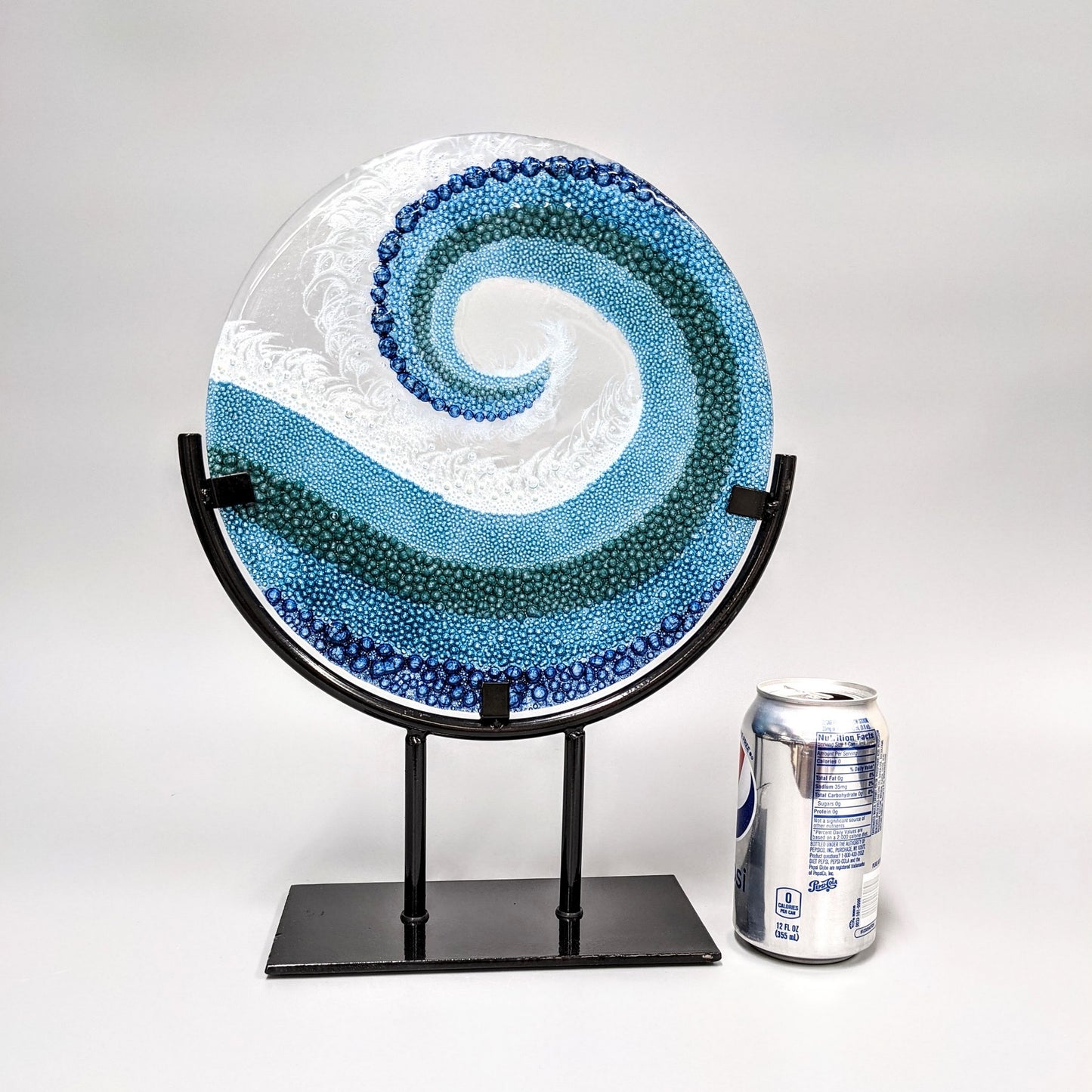 Fused Glass Art Pipeline Ocean Wave Medium
