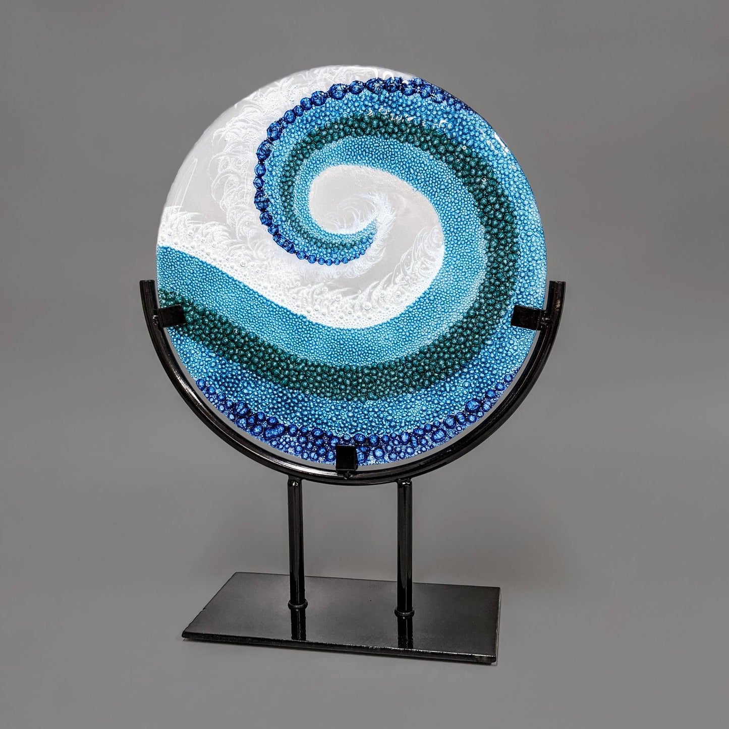 Fused Glass Art Pipeline Ocean Wave Medium