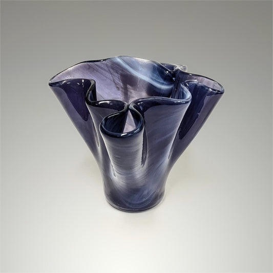Modern Glass Art Vase in Dark Purple | Unique Gifts & Home Décor