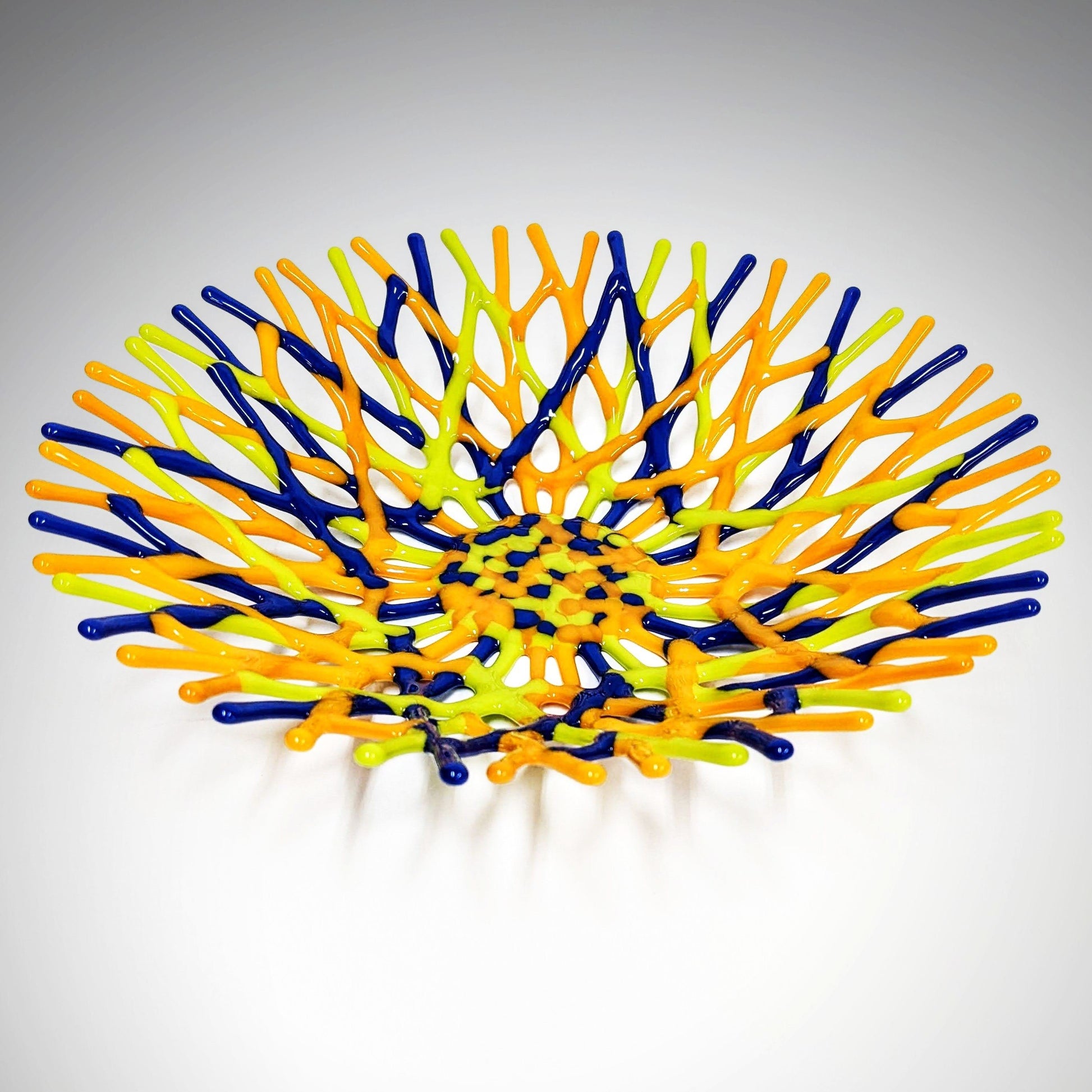 Fused Glass Art Coral Bowl | Fiesta Glass Art | The Glass Rainbow