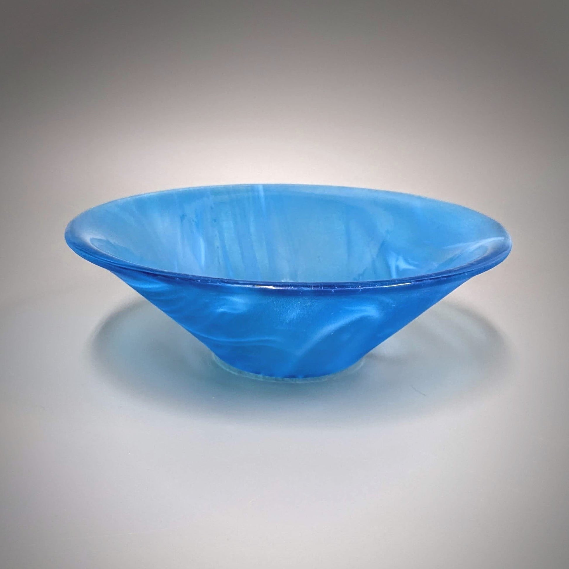 Glass Art Fruit Bowl in Medium Sky Blue | Handcrafted Décor Gift Ideas
